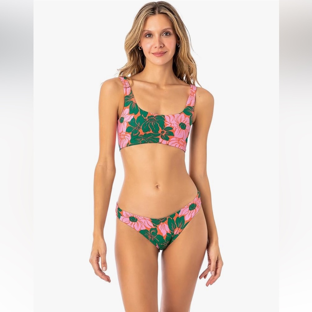 Maaji Pink and Green Floral Bikini